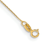 Gold (10K & 14K) Cable Chain Anklet - 14k Yellow Gold / 10 in / 0.75 mm