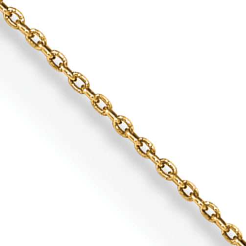 Gold (10K & 14K) Cable Chain - 14k Yellow Gold / 20 in / 0.75 mm