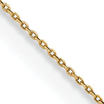 Gold (10K & 14K) Cable Chain - 14k Yellow Gold / 13 in / 0.75 mm