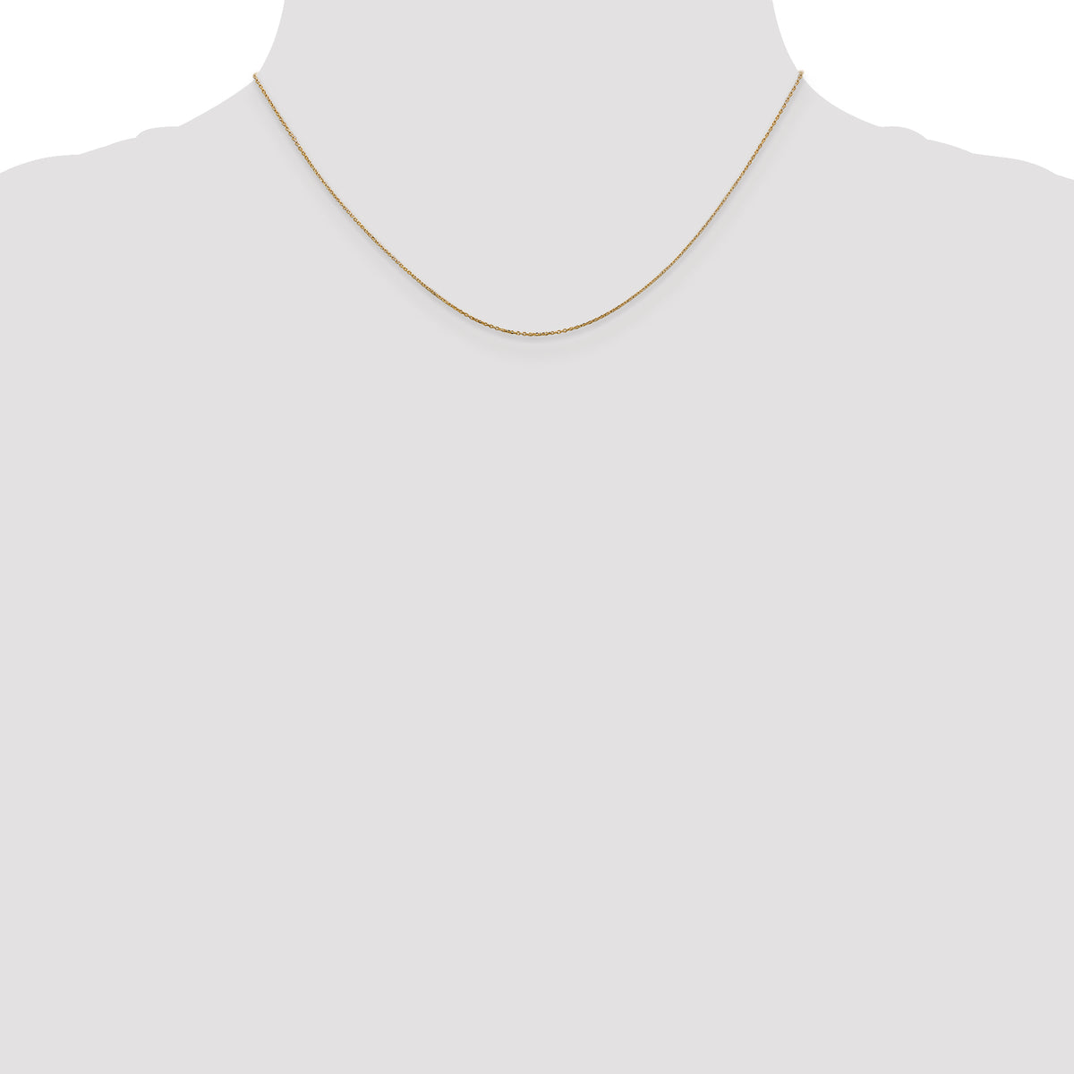Gold (10K & 14K) Diamond-Cut Round Open Link Cable Chain - 14k Yellow Gold / 16 in / 0.6 mm