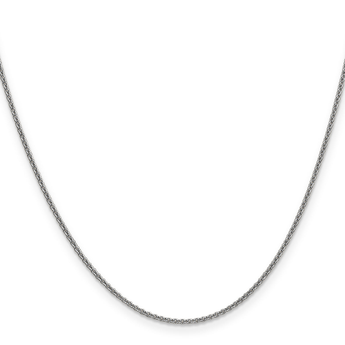 Gold (10K & 14K) Round Open Link Cable Chain - 14k White Gold / 14 in / 1.4 mm, Standard