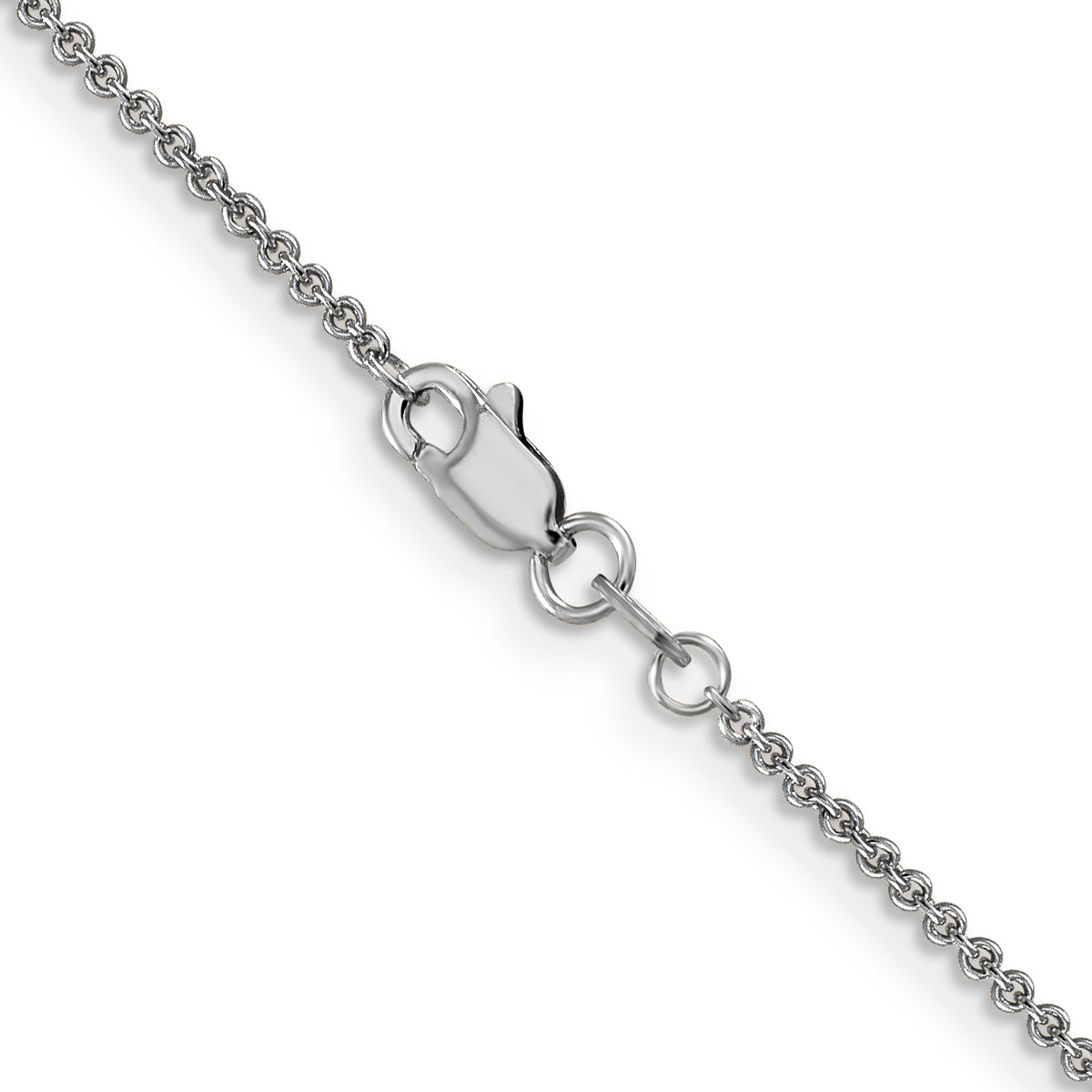 Gold (10K & 14K) Round Open Link Cable Chain - 14k White Gold / 14 in / 1.4 mm, Standard