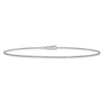 Gold (10K & 14K) Round Open Link Cable Chain Anklet - 14k White Gold / 10 in / 1.4 mm