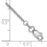 Gold (10K & 14K) Round Open Link Cable Chain Anklet - 14k White Gold / 9 in / 1.4 mm