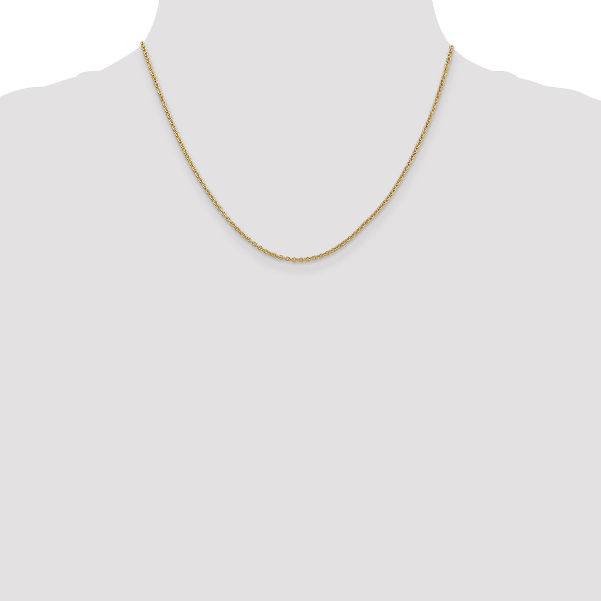 Gold (10K & 14K) Forzantina Cable Chain - 14k Yellow Gold / 18 in / 1.8 mm