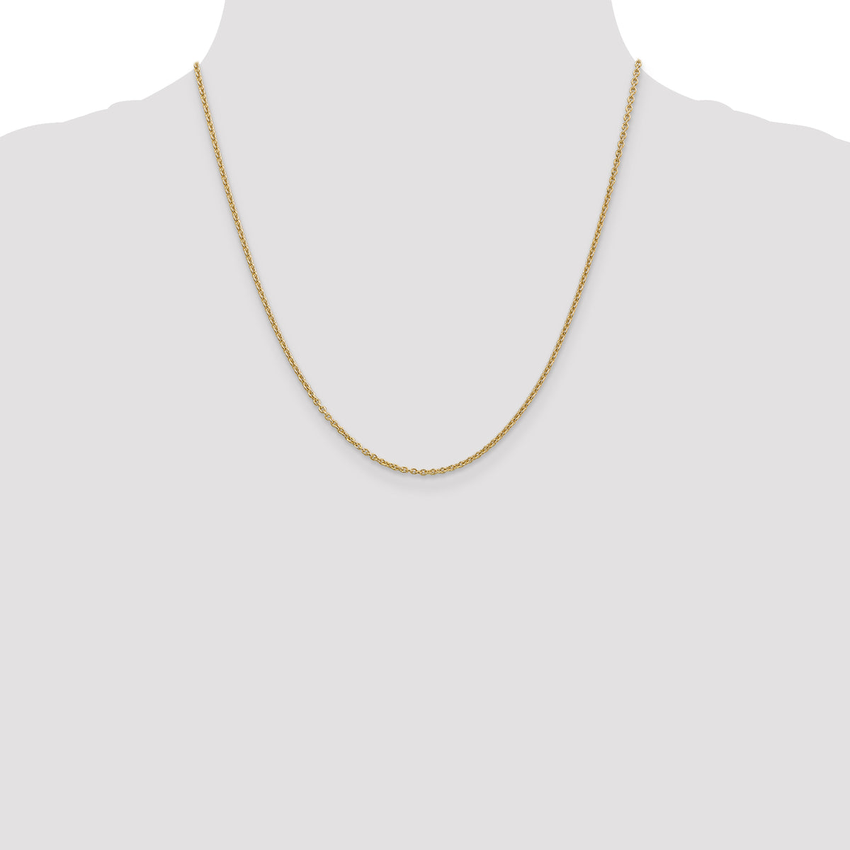 Gold (10K & 14K) Forzantina Cable Chain - 14k Yellow Gold / 20 in / 1.8 mm