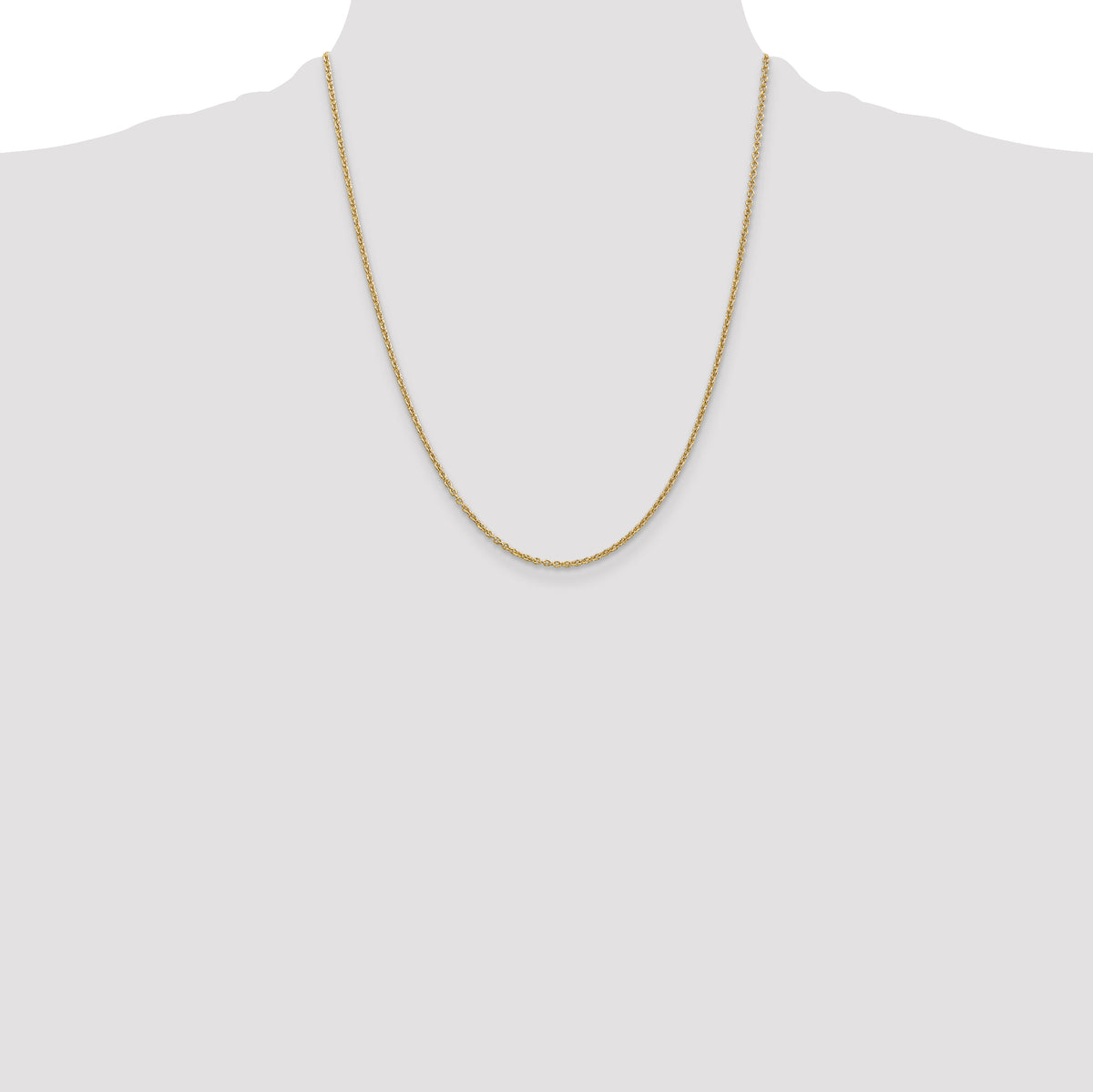 Gold (10K & 14K) Forzantina Cable Chain - 14k Yellow Gold / 22 in / 1.8 mm