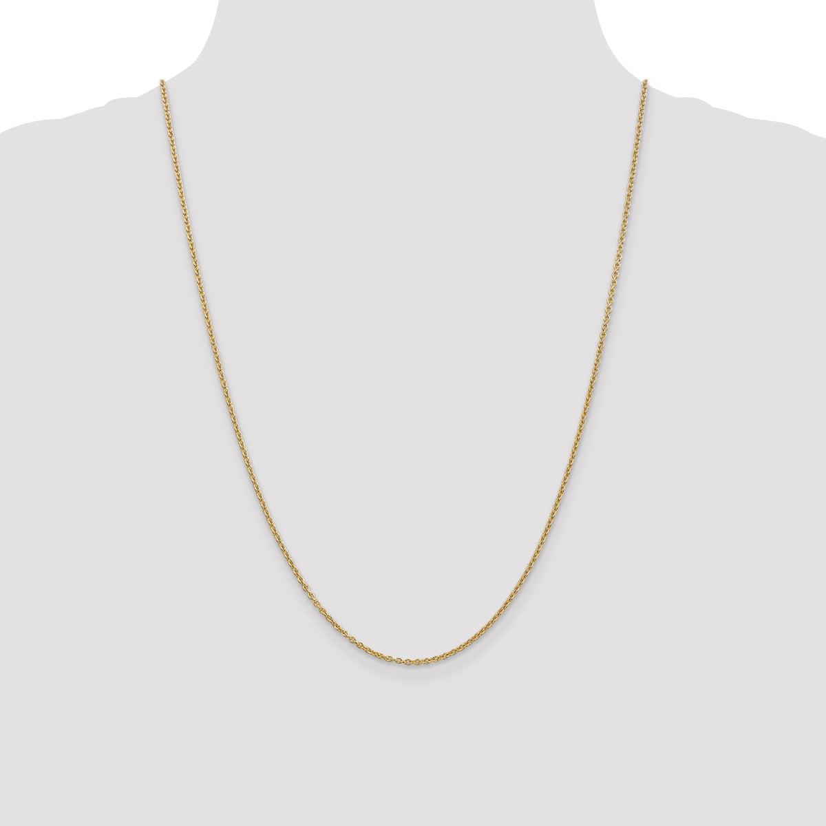 Gold (10K & 14K) Forzantina Cable Chain - 14k Yellow Gold / 24 in / 1.8 mm