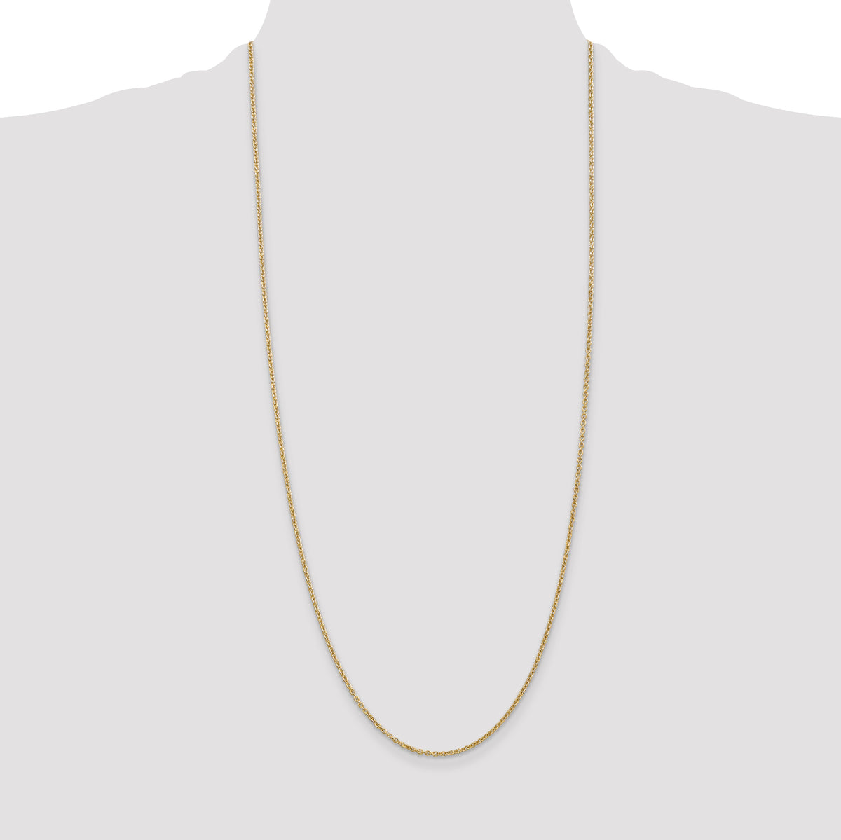 Gold (10K & 14K) Forzantina Cable Chain - 14k Yellow Gold / 30 in / 1.8 mm