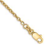 Gold (10K & 14K) Forzantina Cable Chain Anklet - 14k Yellow Gold / 9 in / 1.8 mm