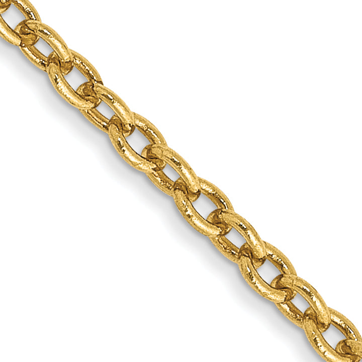 Gold (10K & 14K) Forzantina Cable Chain - 14k Yellow Gold / 16 in / 1.8 mm