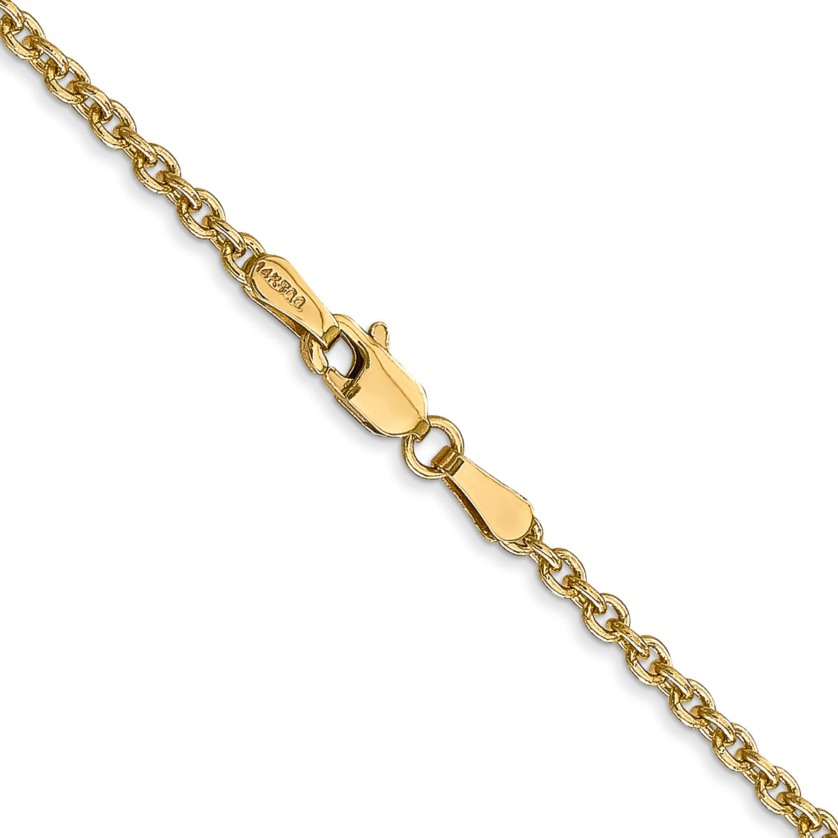Gold (10K & 14K) Forzantina Cable Chain - 14k Yellow Gold / 16 in / 2.2 mm