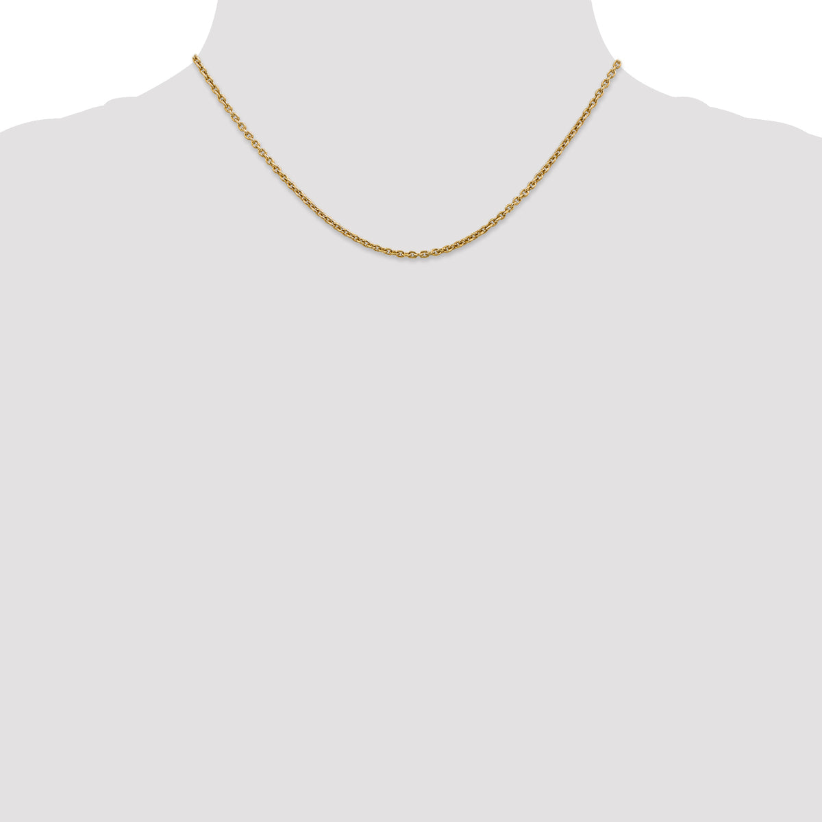 Gold (10K & 14K) Forzantina Cable Chain - 14k Yellow Gold / 16 in / 2.2 mm