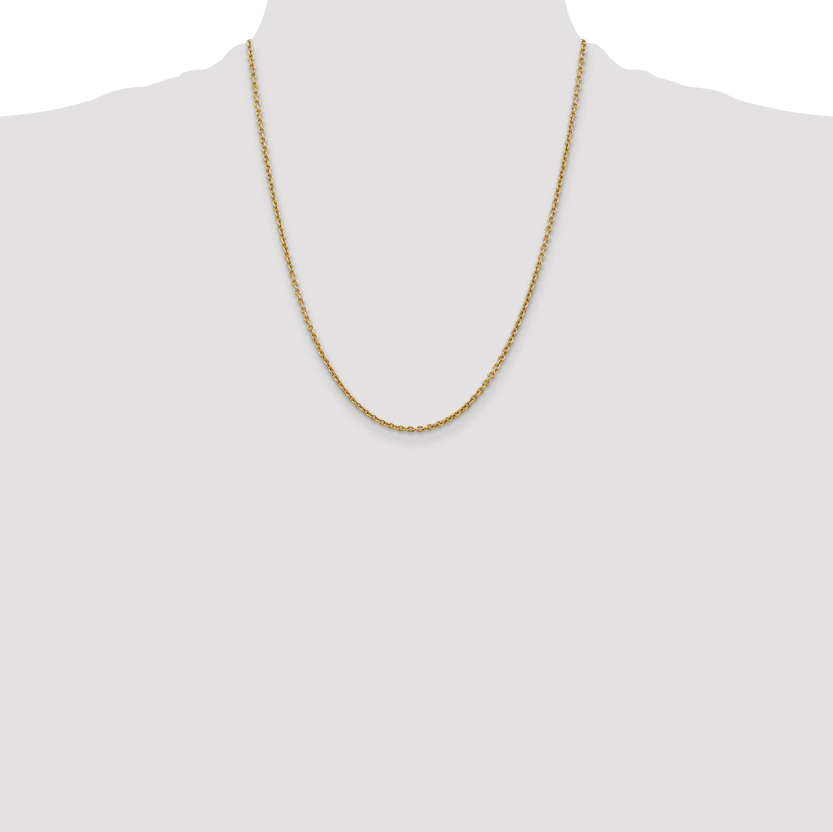 Gold (10K & 14K) Forzantina Cable Chain - 14k Yellow Gold / 22 in / 2.2 mm