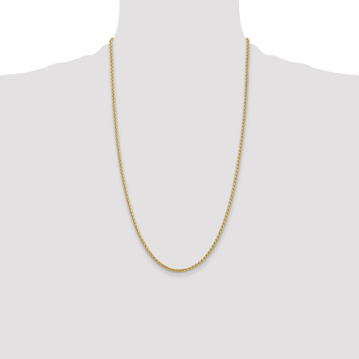 Gold (10K & 14K) Spiga Chain - 14k Yellow Gold / 26 in / 2.8 mm
