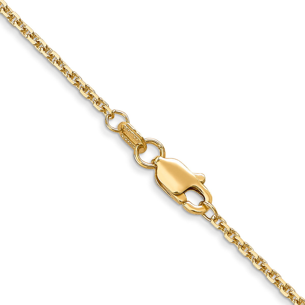 Gold (10K & 14K) Diamond-Cut Cable Chain - 14k Yellow Gold / 14 in / 1.45 mm