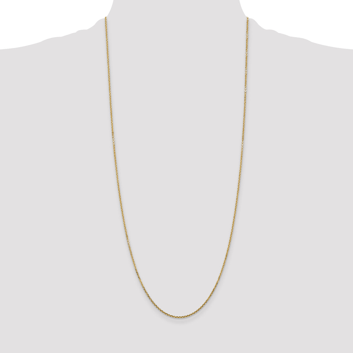 Gold (10K & 14K) Diamond-Cut Cable Chain - 14k Yellow Gold / 22 in / 1.45 mm