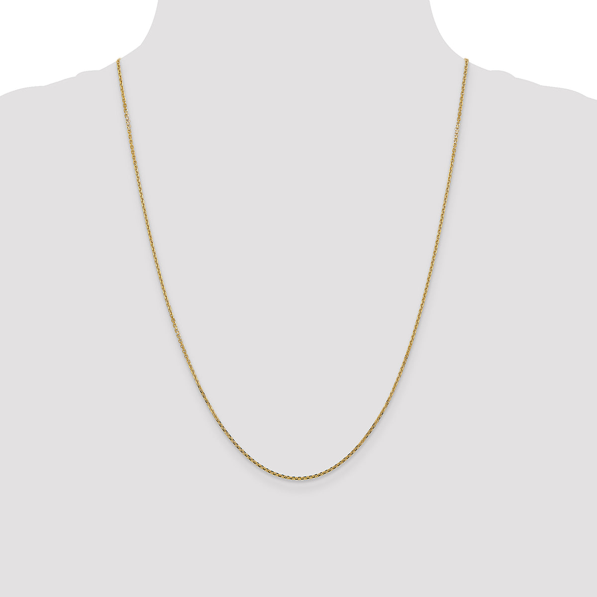 Gold (10K & 14K) Diamond-Cut Cable Chain - 14k Yellow Gold / 24 in / 1.45 mm