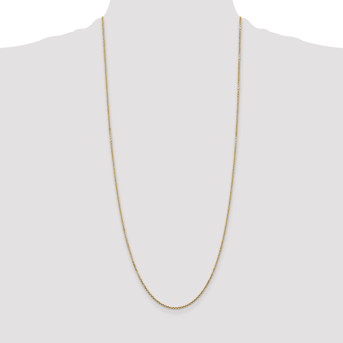 Gold (10K & 14K) Diamond-Cut Cable Chain - 14k Yellow Gold / 30 in / 1.45 mm