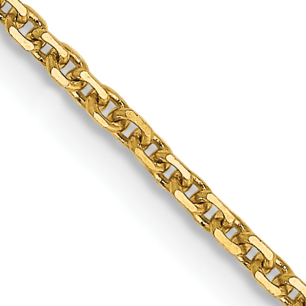 Gold (10K & 14K) Diamond-Cut Cable Chain - 14k Yellow Gold / 14 in / 1.45 mm