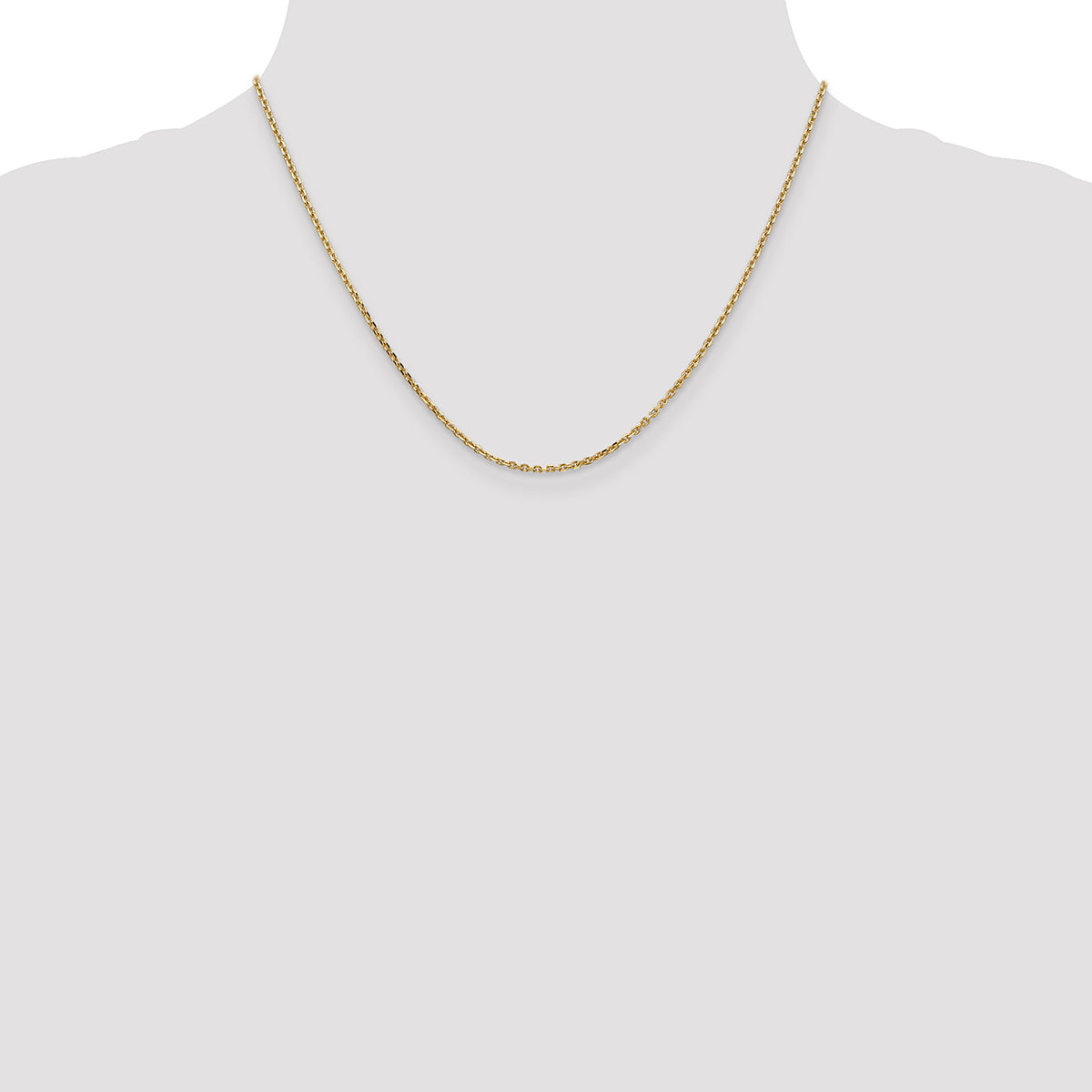 Gold (10K & 14K) Diamond-Cut Cable Chain - 14k Yellow Gold / 18 in / 1.65 mm
