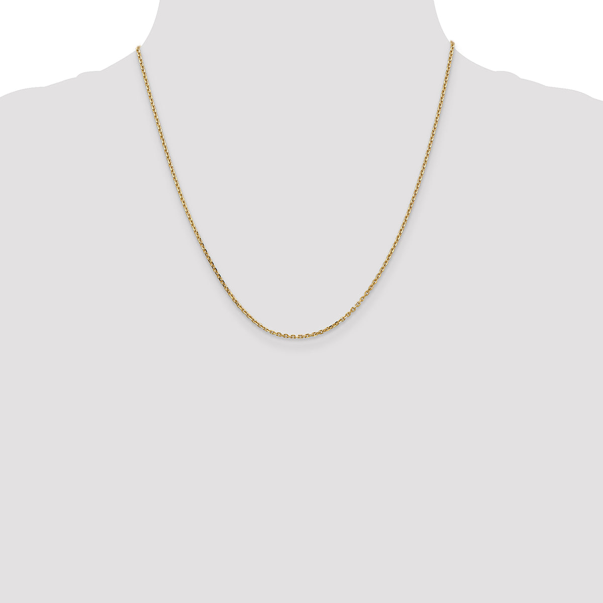 Gold (10K & 14K) Diamond-Cut Cable Chain - 14k Yellow Gold / 20 in / 1.65 mm