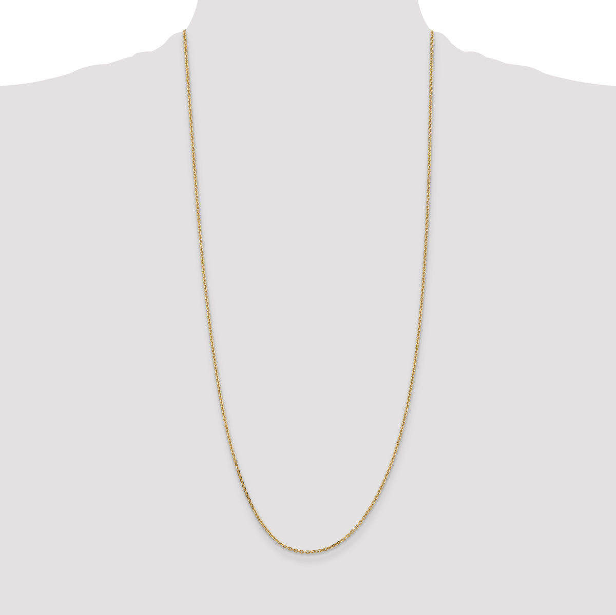 Gold (10K & 14K) Diamond-Cut Cable Chain - 14k Yellow Gold / 30 in / 1.65 mm