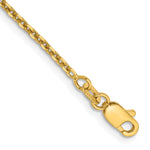 Gold (10K & 14K) Diamond-Cut Cable Chain Anklet - 14k Yellow Gold / 9 in / 1.65 mm