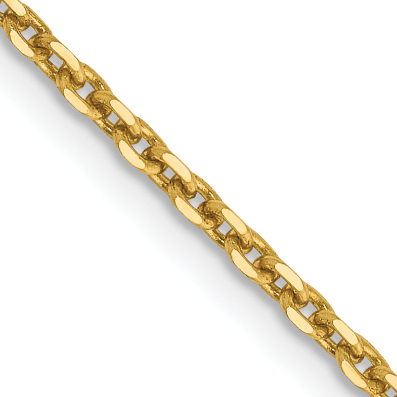 Gold (10K & 14K) Diamond-Cut Cable Chain - 14k Yellow Gold / 16 in / 1.65 mm
