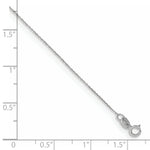 Gold (10K & 14K) Cable Chain Anklet - 14k White Gold / 10 in / 0.75 mm