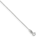 Gold (10K & 14K) Cable Chain Anklet - 14k White Gold / 10 in / 0.75 mm