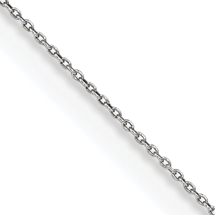 Gold (10K & 14K) Cable Chain - 14k White Gold / 13 in / 0.75 mm