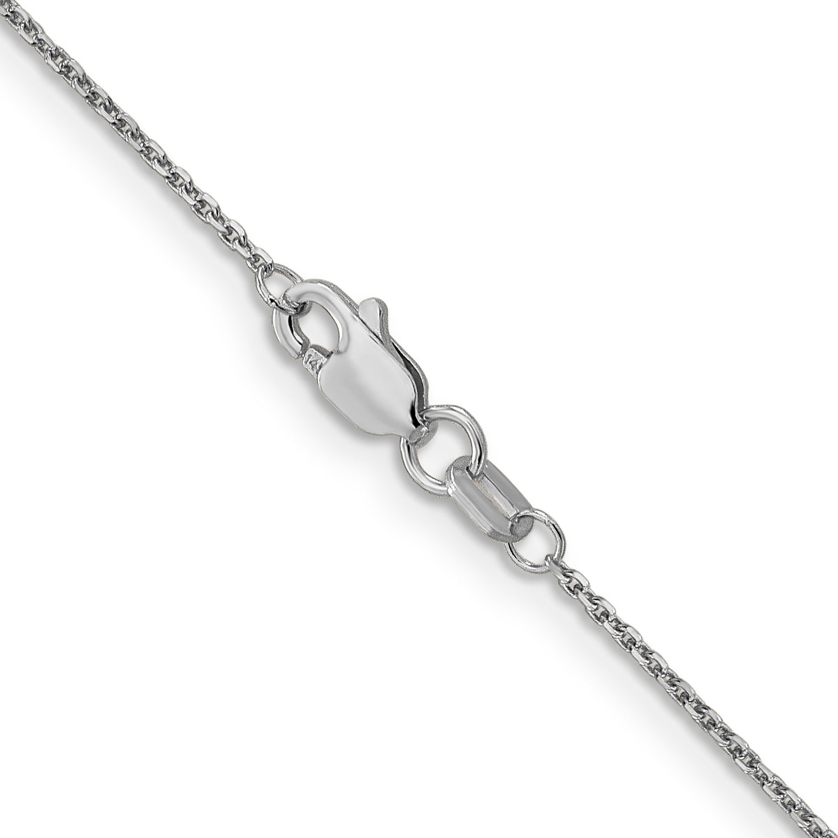 Gold (10K & 14K) Diamond-Cut Cable Chain - 14k White Gold / 14 in / 0.95 mm