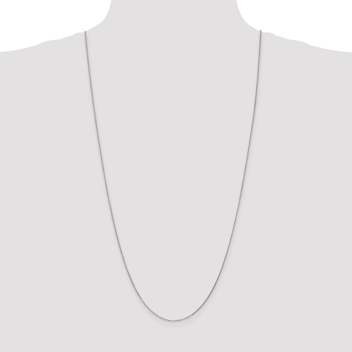 Gold (10K & 14K) Diamond-Cut Cable Chain - 14k White Gold / 30 in / 0.95 mm