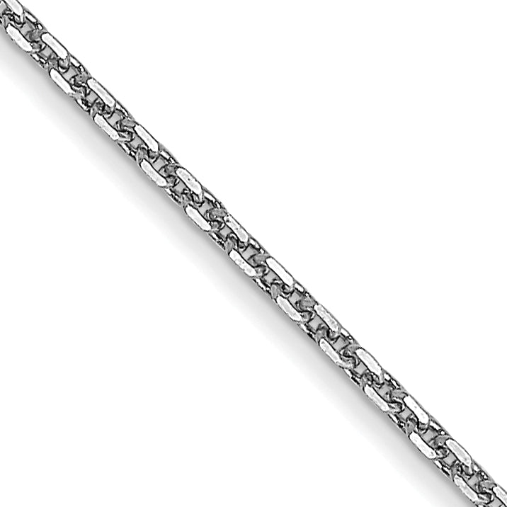 Gold (10K & 14K) Diamond-Cut Cable Chain - 14k White Gold / 14 in / 0.95 mm