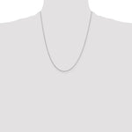Gold (10K & 14K) Diamond-Cut Round Open Link Cable Chain - 14k White Gold / 22 in / 0.6 mm