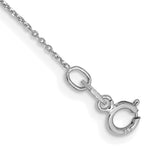 Gold (10K & 14K) Diamond-Cut Round Open Link Cable Chain Anklet - 14k White Gold / 10 in / 0.6 mm