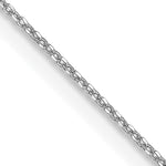 Gold (10K & 14K) Diamond-Cut Round Open Link Cable Chain - 14k White Gold / 14 in / 0.6 mm