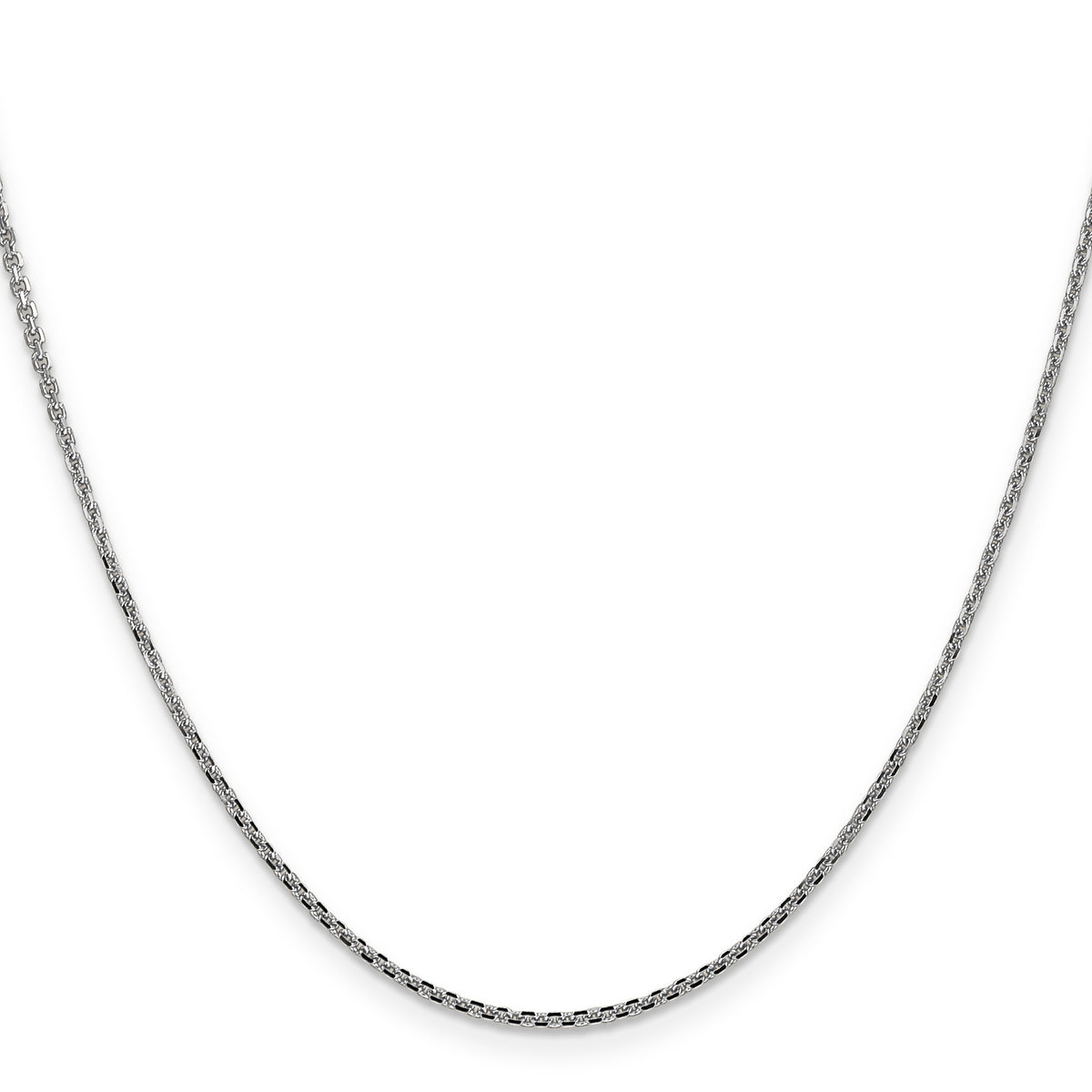 Gold (10K & 14K) Diamond-Cut Cable Chain - 14k White Gold / 14 in / 1.45 mm