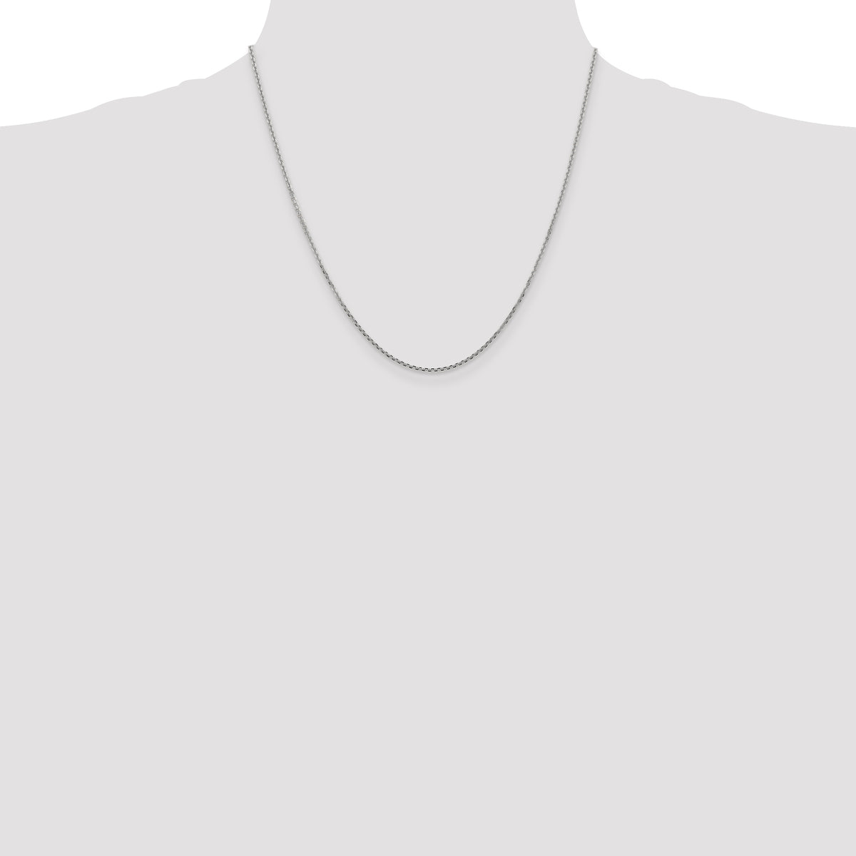 Gold (10K & 14K) Diamond-Cut Cable Chain - 14k White Gold / 20 in / 1.45 mm