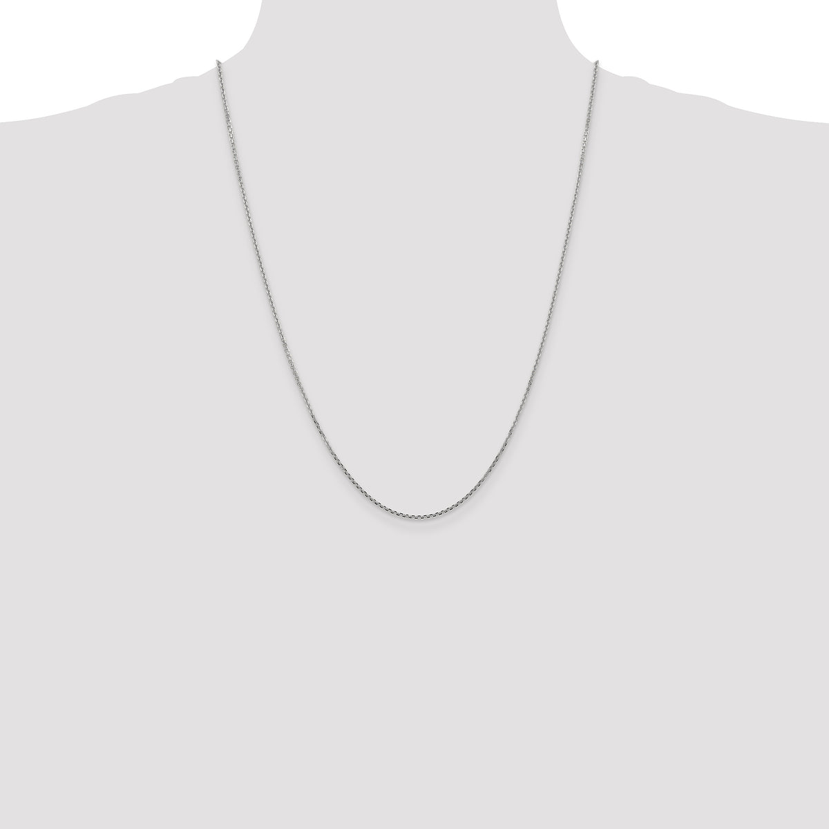 Gold (10K & 14K) Diamond-Cut Cable Chain - 14k White Gold / 24 in / 1.45 mm