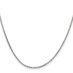 Gold (10K & 14K) Diamond-Cut Cable Chain - 14k White Gold / 16 in / 1.65 mm