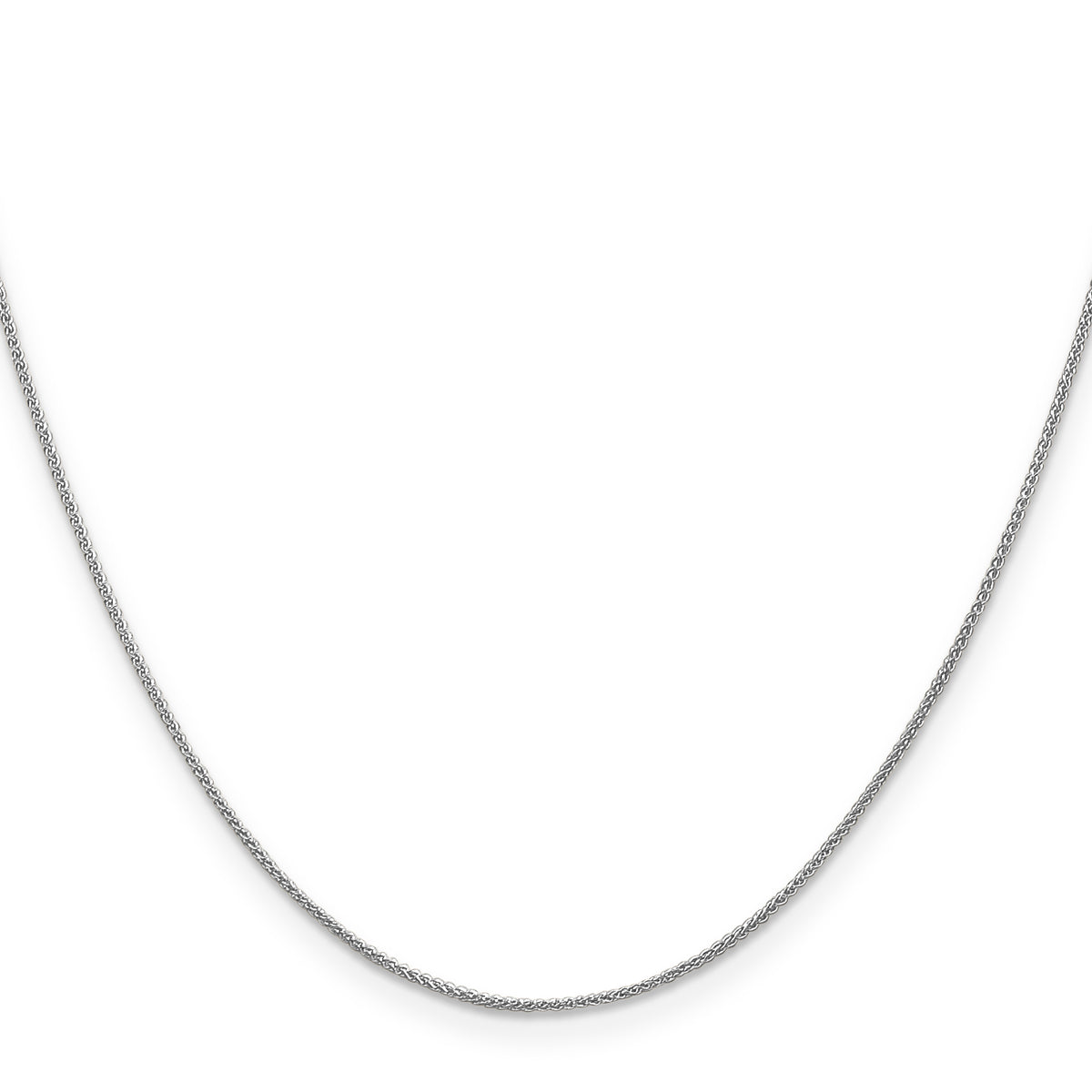 Gold (10K & 14K) Spiga Chain - 14k White Gold / 16 in / 0.85 mm, Spring Ring