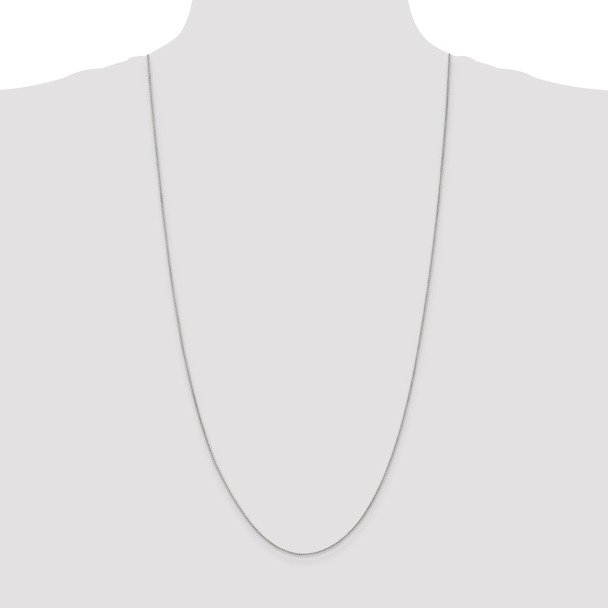 Gold (10K & 14K) Spiga Chain - 14k White Gold / 30 in / 0.85 mm, Spring Ring