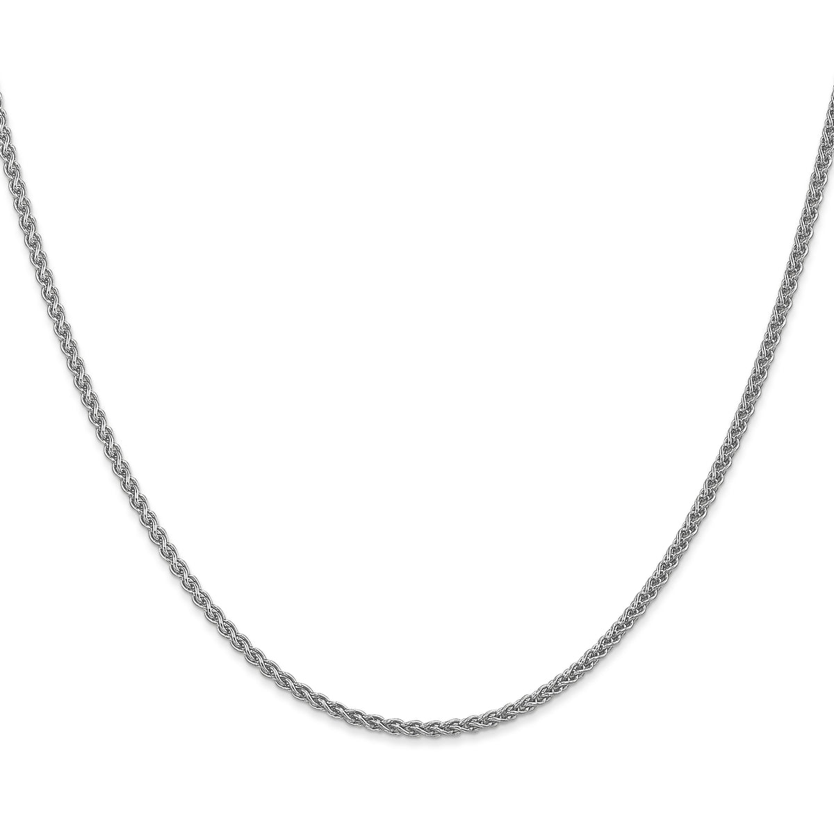 Gold (10K & 14K) Spiga Chain - 14k White Gold / 16 in / 1.05 mm, Spring Ring