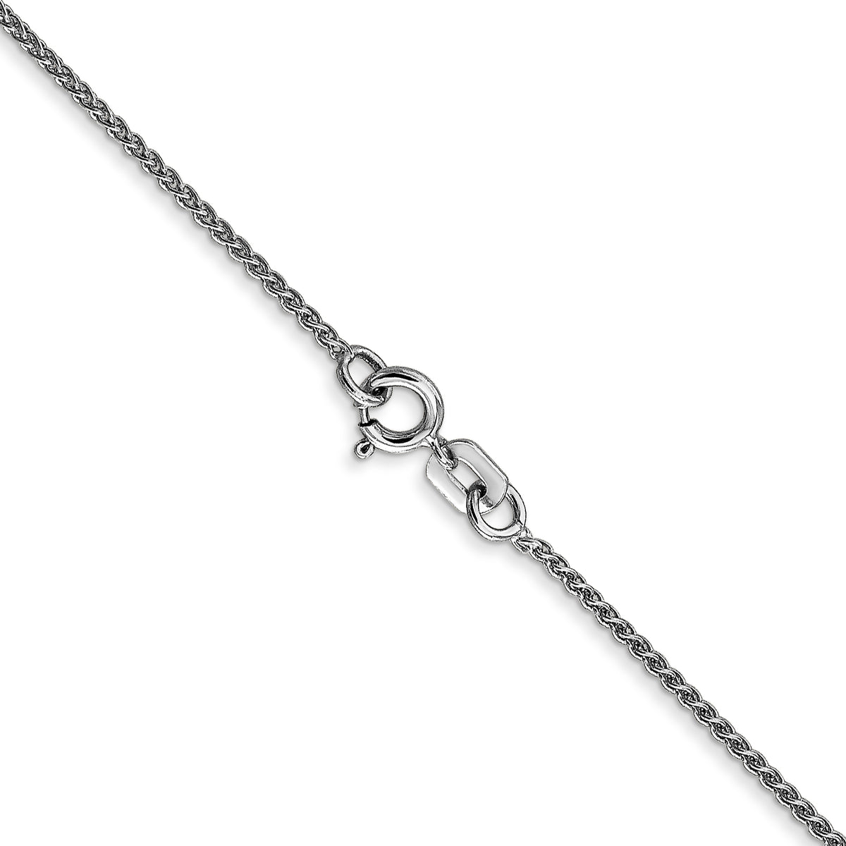 Gold (10K & 14K) Spiga Chain - 14k White Gold / 16 in / 1.05 mm, Spring Ring