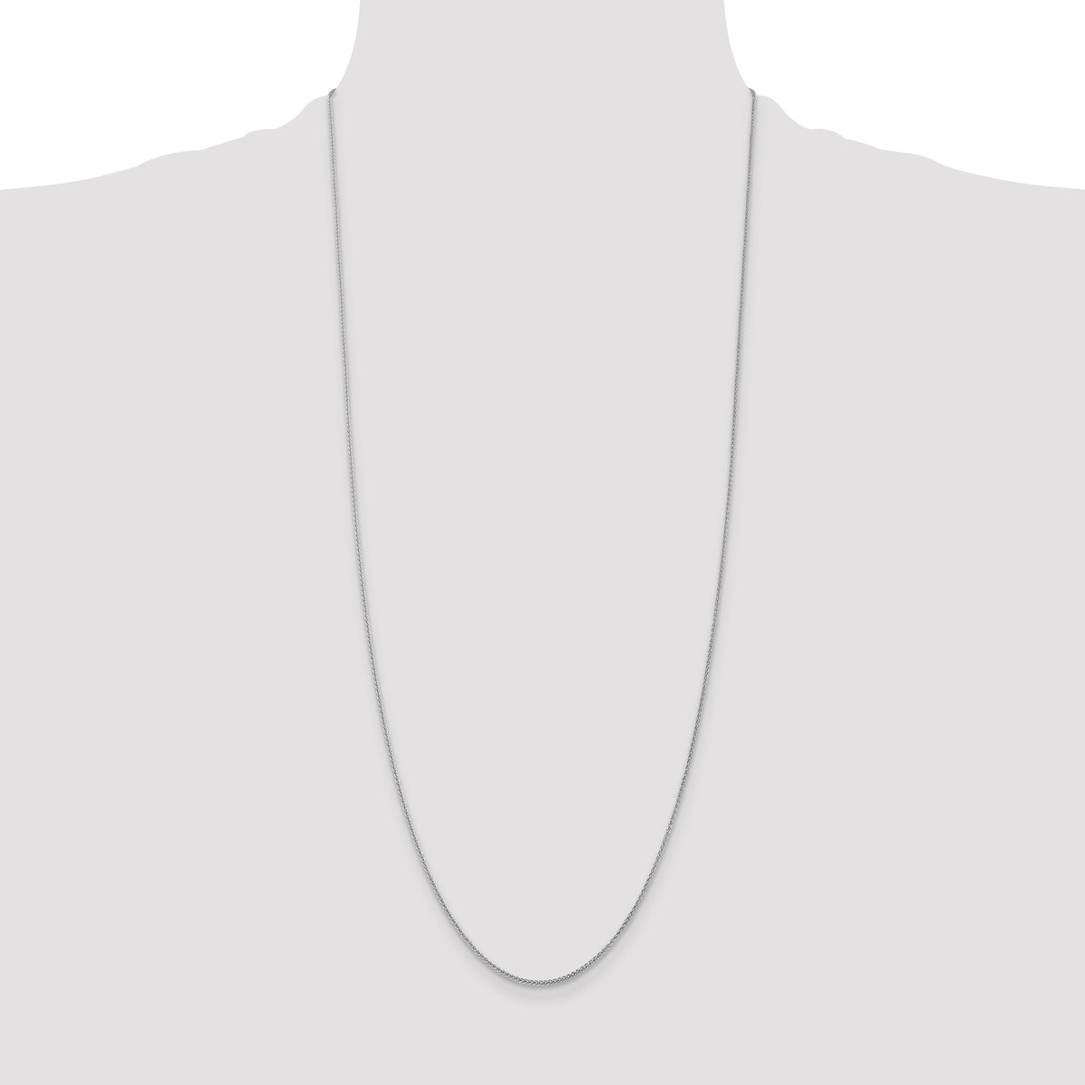 Gold (10K & 14K) Spiga Chain - 14k White Gold / 30 in / 1.05 mm, Lobster