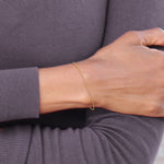 Gold (10K & 14K) Singapore Chain Anklet - 14k Yellow Gold / 9 in / 1 mm