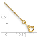 Gold (10K & 14K) Singapore Chain Anklet - 14k Yellow Gold / 9 in / 1 mm