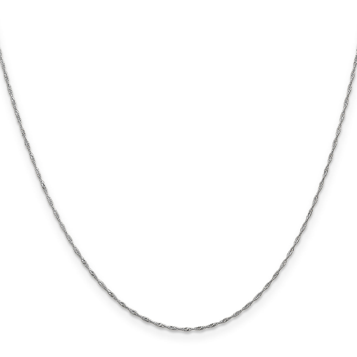 Gold (10K & 14K) Singapore Chain - 14k White Gold / 14 in / 1 mm